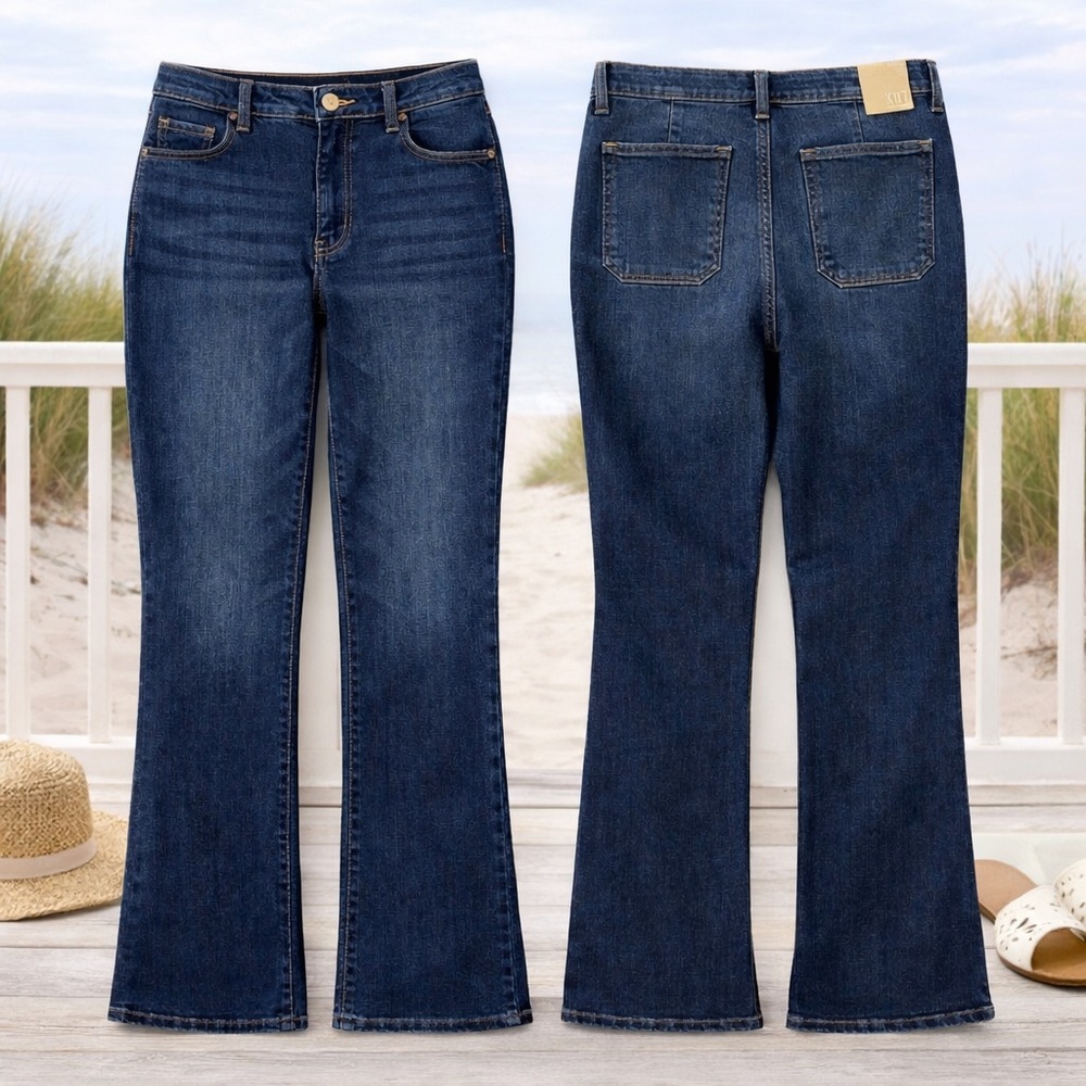 Kut from the Kloth Ana Flare Jeans NWT Dark Wash Women’s Size 14 New!